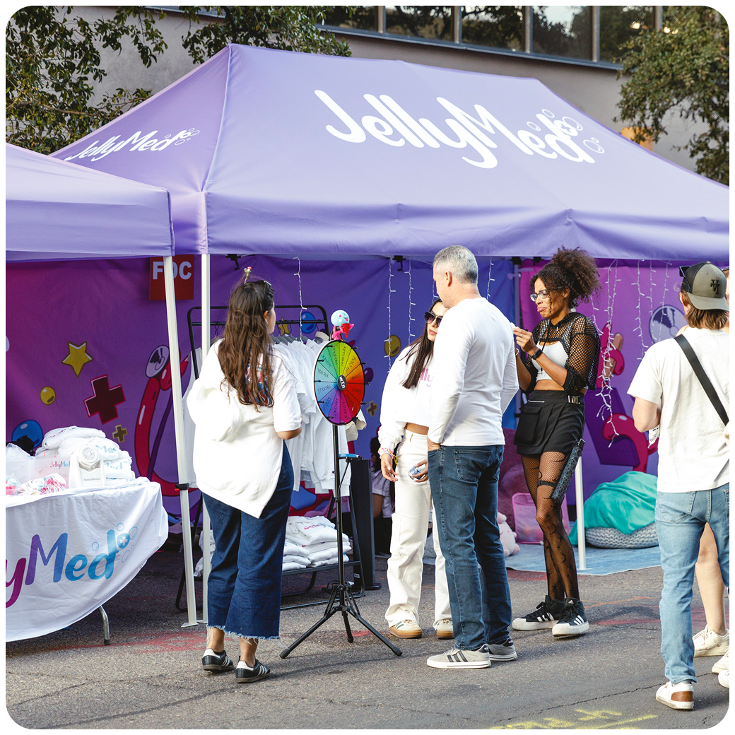 JellyMed festival booth